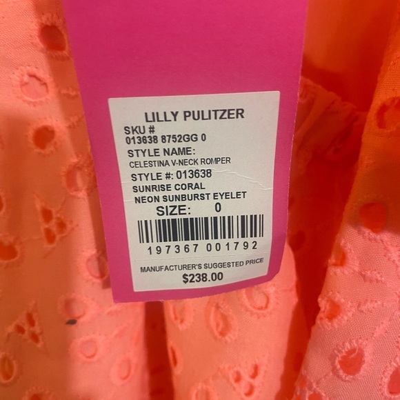 Lilly Pulitzer Celestina V-Neck Romper NWT size 0 - Picture 8 of 10